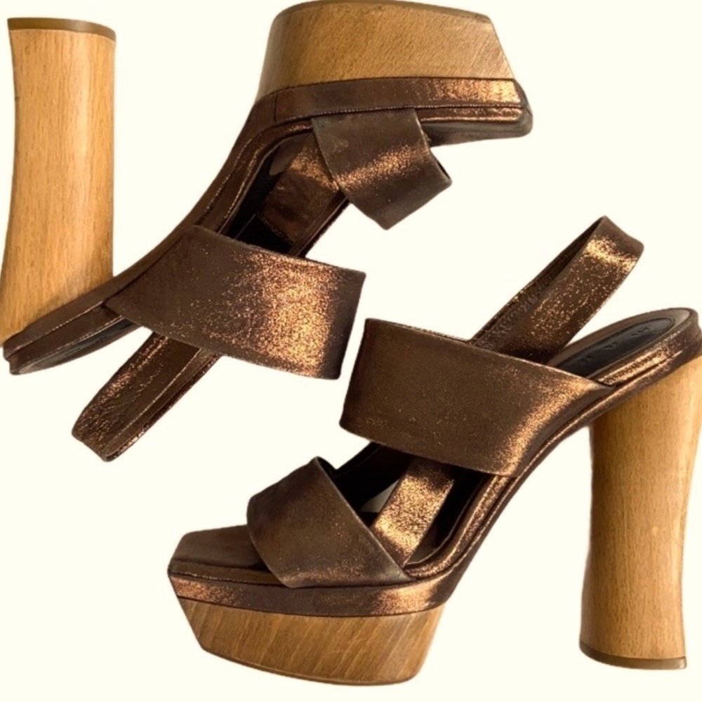 Marni chunky wooden Y2K heels